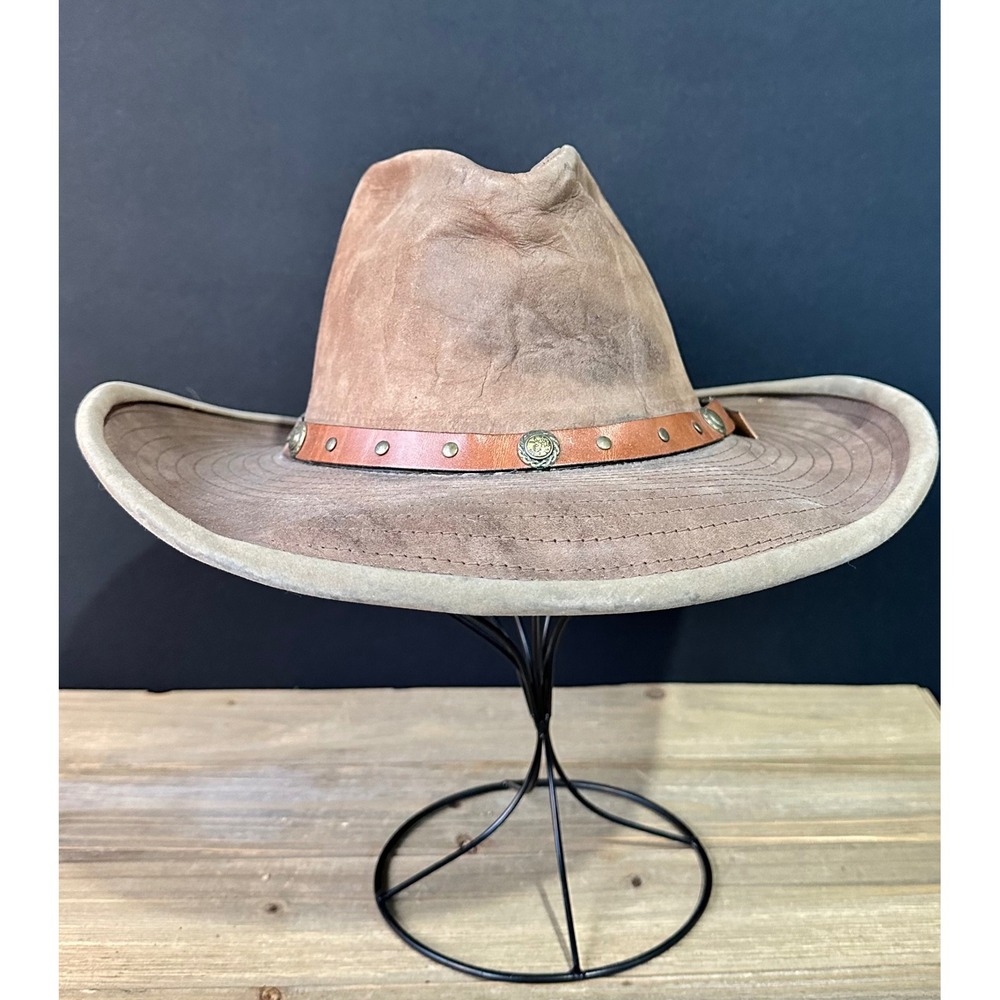 Adventure Bound Leather Cowboy Hat Studded Western Mens FM Brown